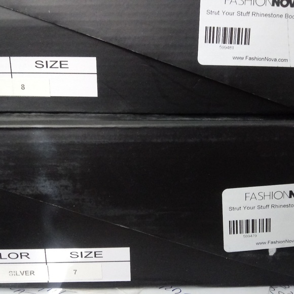 ♥️FASHION NOVA SPARKLE RHINESTONE MID CALF BOOTS - Picture 6 of 9